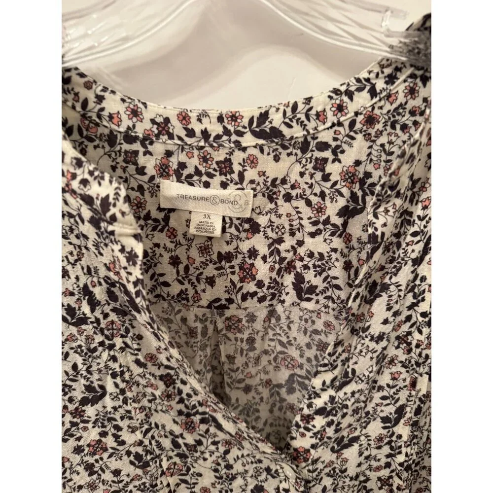 Nordstrom Treasure and Bond women's floral shirt size 3xl - Picture 2 of 3